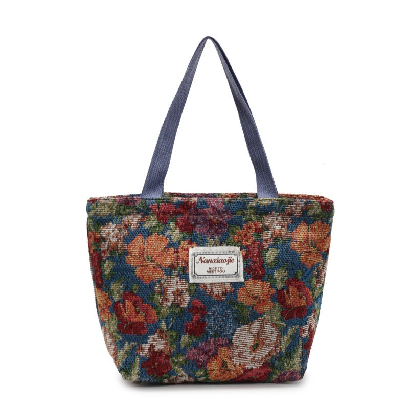 Large Capacity Canvas Shoulder Bag for Women, Chinese Style Tote - Image 5
