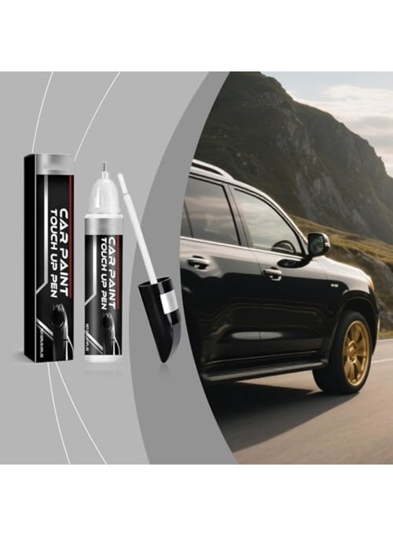 SYOSI Car Touch Up Paint Pen - Exact Color Match Scratch Repair Kit for Cars, Motorcycles & More - Quick Drying, UV Resistant & Waterproof - Easy to Use 2-in-1 Brush & Nib Design (White，12ml) - Image 2