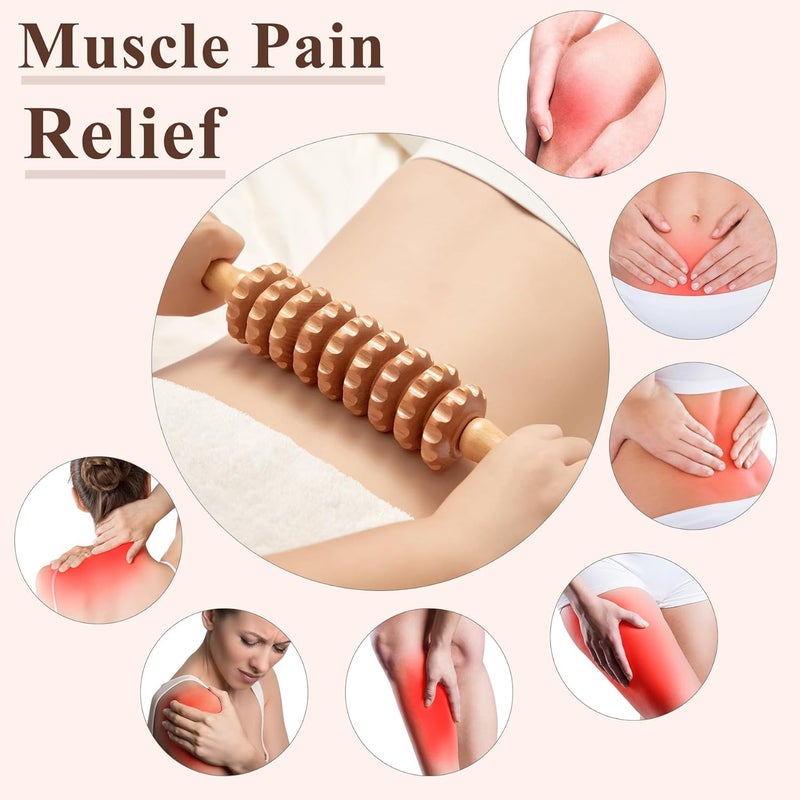 Xokocli Wood Therapy Massage Tools Manual Massage Stick for Maderoterapia, Lymphatic Drainage, Body Sculpting - Cellulite Massager for Muscle Pain Relief - Image 5