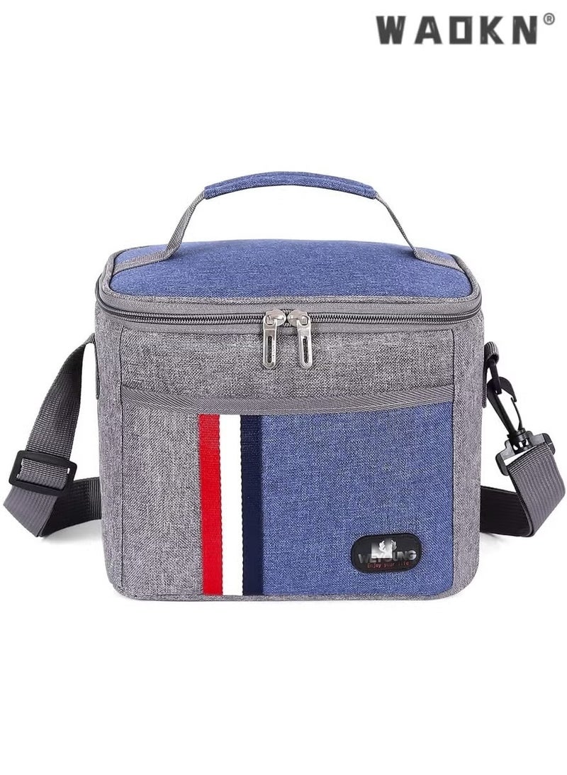 WAOKN Insulated Lunch Bag for Women/Men,LeakProof Adult Lunch Box,Large Capacity Multifunctional Lunch Bag Insulated Lunch Box Large Portable Refrigerated Handbag Men And Women Adult Office One-shoulder Handbag Leakproof And Waterproof - Image 1