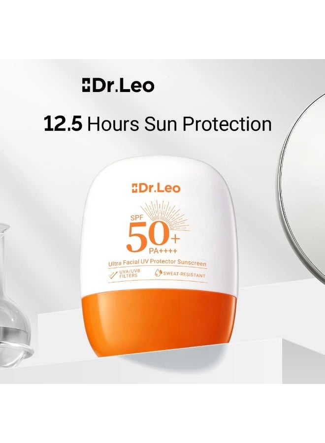 دكتور ليو واقي شمس دكتور ليو SPF50+ PA++++ للوجه 30 جم | حماية عالية من أشعة UVA و UVB | واقي شمس مضاد للشيخوخة ومفتح للبشرة | ترطيب وحماية يومية لجميع أنواع البشرة | تركيبة خفيفة غير دهنية - Image 1