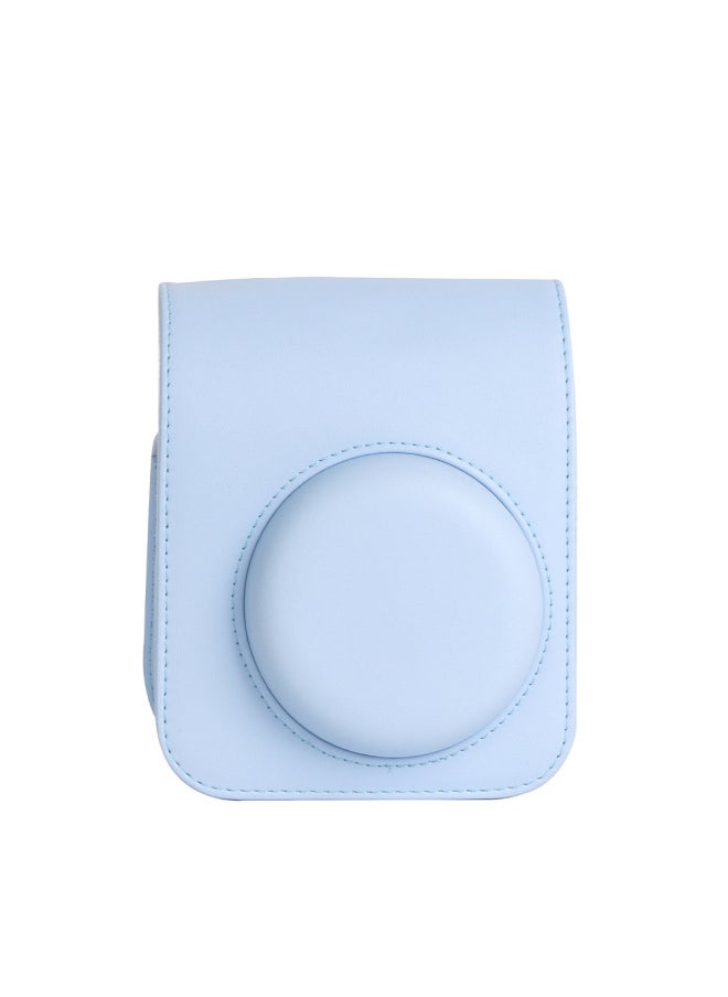 Generic Suitable For Fuji Polaroid Mini 12 Solid Color Camera Bag Digital Camera Fitted Storage Protective Case Crossbody Bag-Color:Hydrangea Blue (opp Bag)  - Image 1