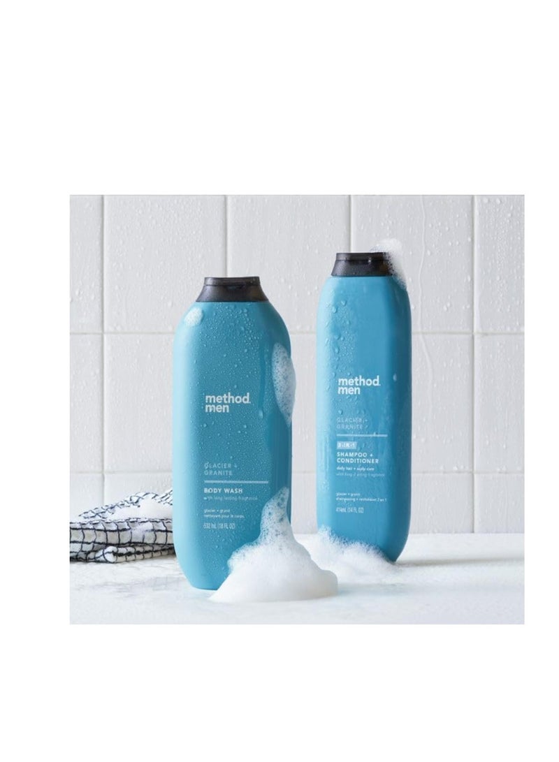 Method Method Men Body Wash, Glacier + Granite, Paraben and Phthalate Free, 18 fl oz (Pack of 1) - Image 3