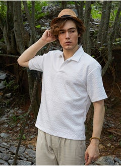 كامبوس سوترا Men's Daisy White Zigzag-Tactile T-Shirt  - Image 1