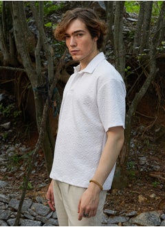 كامبوس سوترا Men's Daisy White Zigzag-Tactile T-Shirt  - Image 3