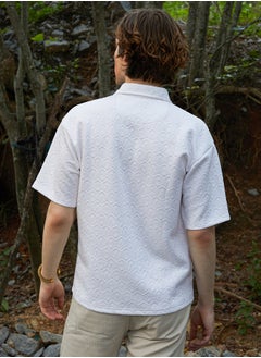 كامبوس سوترا Men's Daisy White Zigzag-Tactile T-Shirt  - Image 5