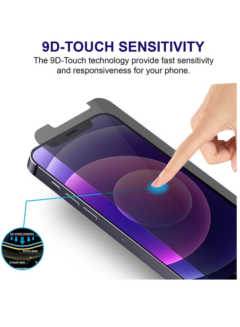 PRIMEEIGHT [2PCS] iPhone 11 Pro/XS/X Privacy Screen Protector 5.8 Inch Display Ultra Thin 9H Hardness Tempered Glass iPhone 11 Pro/XS/X Easy to Install HD Privacy Screen. - Image 3