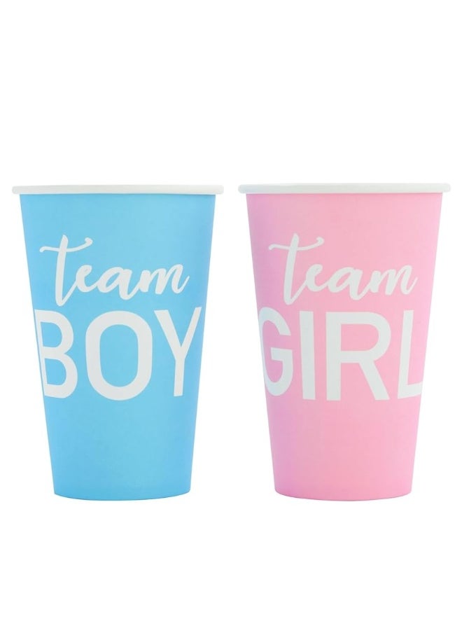 Blue Panda - BLUE PANDA Paper Party Cups, Gender Reveal Party Supplies (12 oz, Pink and Blue, 50-Pack) - Image 1