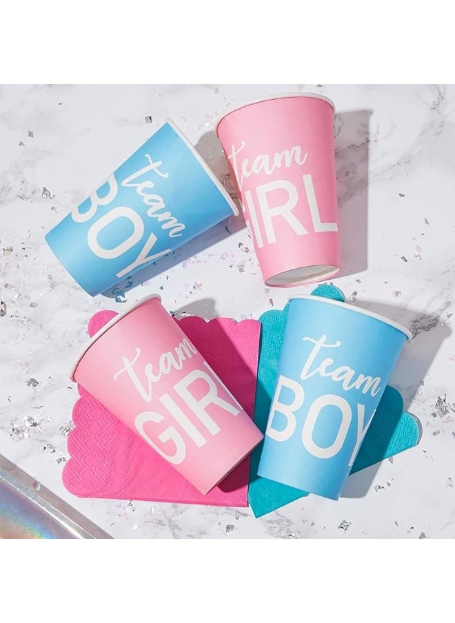 Blue Panda - BLUE PANDA Paper Party Cups, Gender Reveal Party Supplies (12 oz, Pink and Blue, 50-Pack) - Image 1