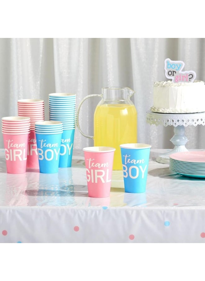 Blue Panda - BLUE PANDA Paper Party Cups, Gender Reveal Party Supplies (12 oz, Pink and Blue, 50-Pack) - Image 1