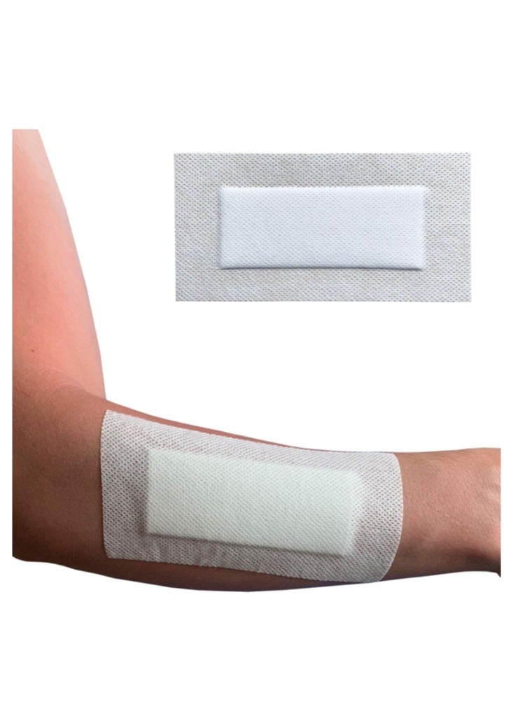 Generic 10 Packs Dressing Wound Bandage Sterile Adhesive Gauze Pads Patches Post Shower Breathable Borders Individually Packed Pouches Tapes 10x20CM  - Image 1