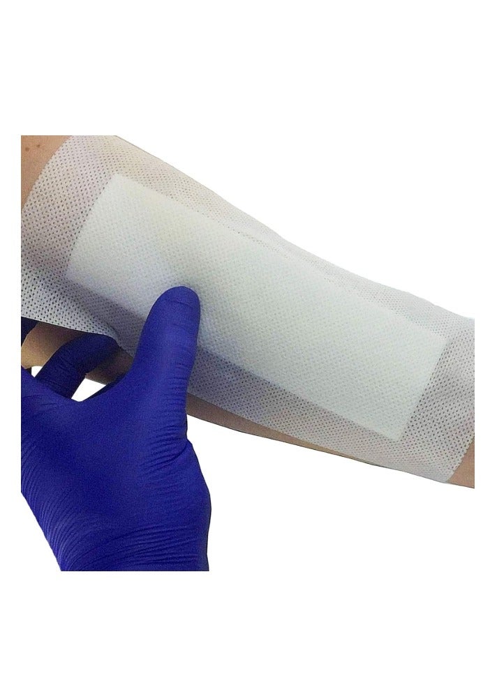 Generic 10 Packs Dressing Wound Bandage Sterile Adhesive Gauze Pads Patches Post Shower Breathable Borders Individually Packed Pouches Tapes 10x20CM  - Image 4