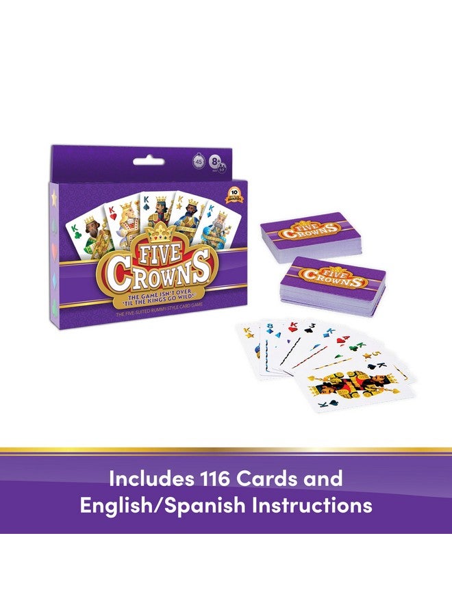 PlayMonster Five Crowns - The Game Isn't Over Until the Kings Go Wild! - 5 Suited Rummy-Style Card Game - For Ages 8+ - Image 2