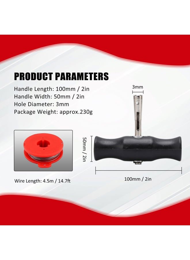 Acouto Windshield Removal Tool - Windshield Wire Cut Out Tool Car Windshield Removal Hand Tool Kit Window Glass Cutting Wire with Handles Professional Repair for Glass Removal - Image 2