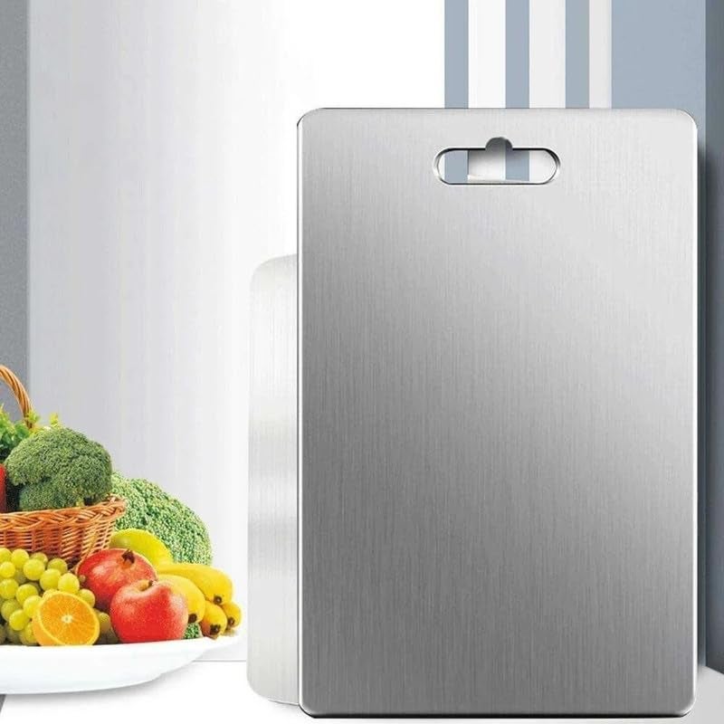 Puno Stainless Steel Chopping Board – Rustproof, Odor-Free & Knife-Friendly Cutting Board (31 x 21 cm) - Image 1
