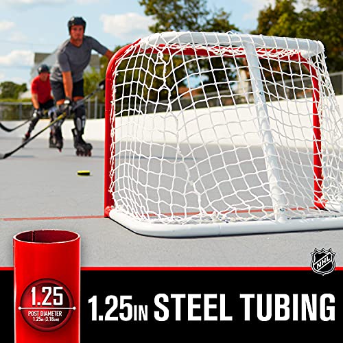 Franklin Sports NHL Mini Steel Street Hockey Goal - Kids Mini Skills Street Hockey Net - 28" x 20" - Perfect Youth Training Goal - Image 3