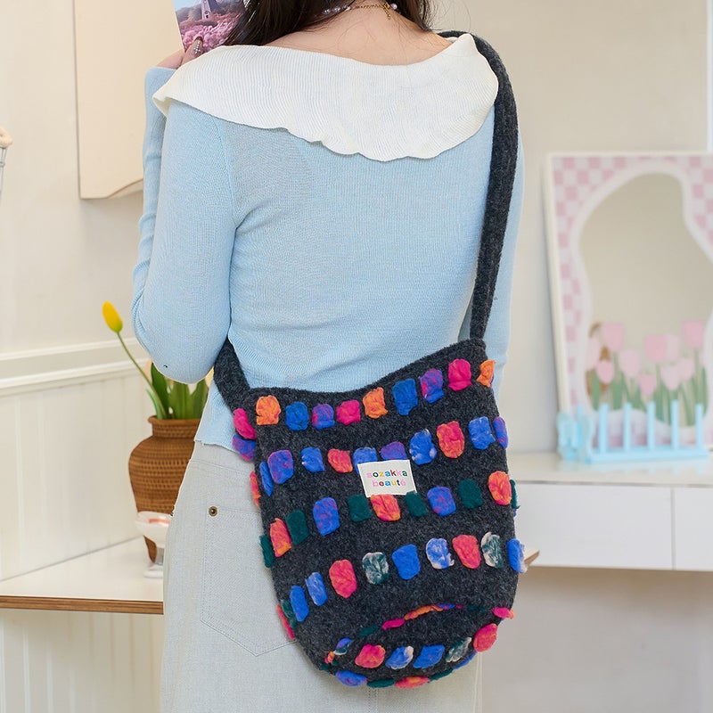 Carefully Selected Popular Crossbody Bag, Portable Shoulder Bag, Shopping Storage Bag, Fashionable Plush Bucket Bag, Women'S Bag - Image 3