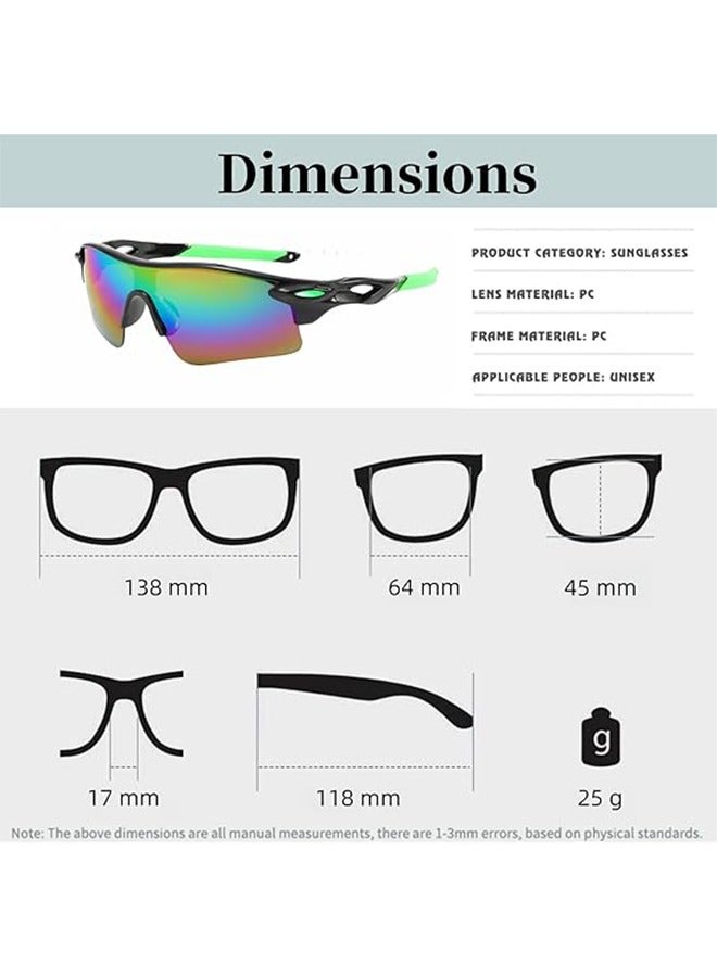 2 Pcs UV400 Sports Sunglasses for Kids Cycling,Safety Sports Goggles,Windproof Sunglasses for Boys Girls,Youth Softball Baseball Golf - Image 2