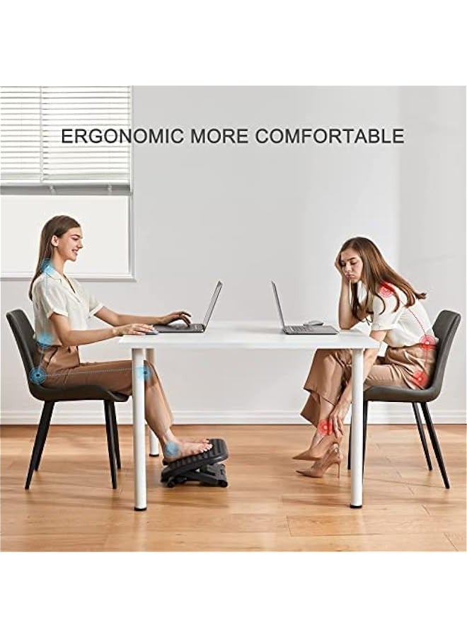 TRASSLE Adjustable Under Desk Footrest, Foot Rest for Under Desk at Work with Massage, Foot Stool Under Desk with 3 Height Position & 30 Degree Tilt Angle Adjustment for Home, Office - Image 4