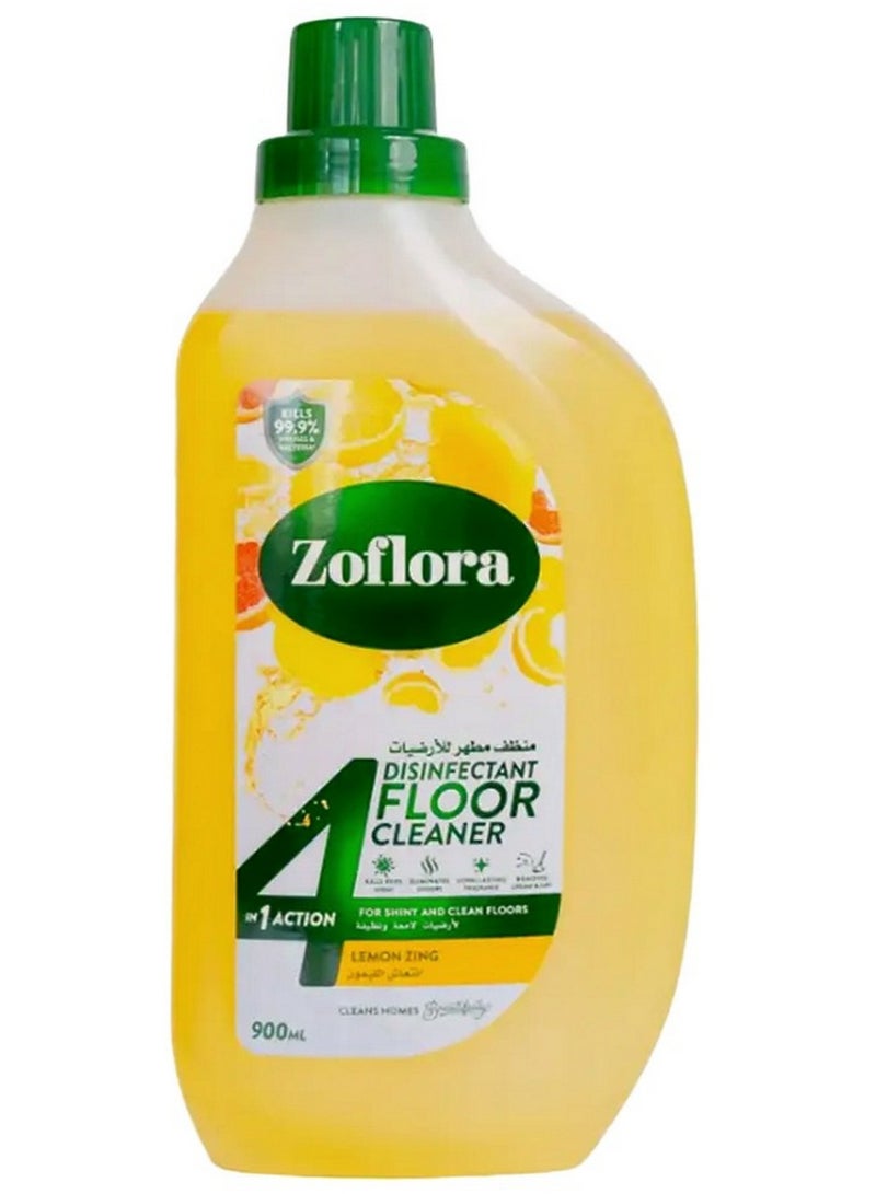 زوفلورا منظف ​​ومطهر للأرضيات مضاد للبكتيريا برائحة الليمون المنعشة 900 مل - Image 1