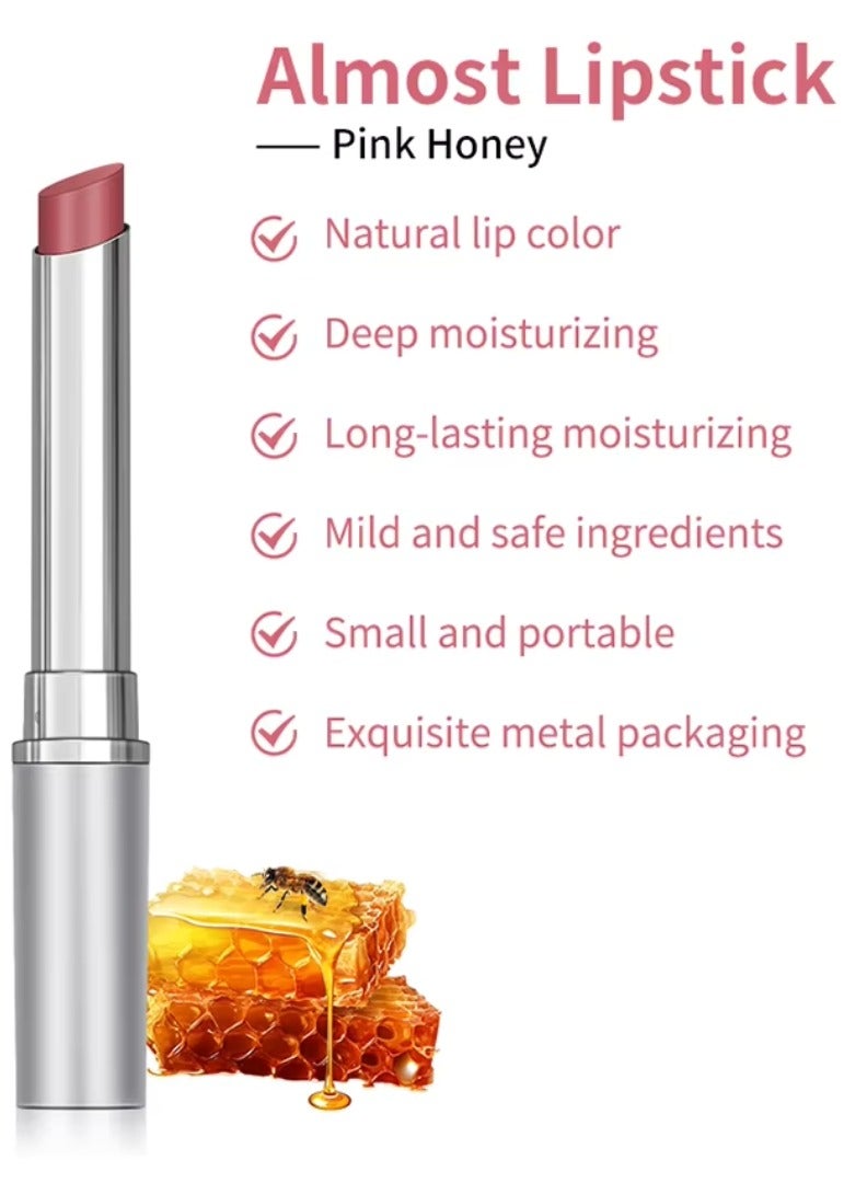 lakerain Almost Lipstick Pink Honey Tinted Lip Balm for Deep Moisturizing and Natural Lip Color Shiny Lip Balm Lipstick for Dry Lips Long Lasting Moisture Lip Oil 01 - Image 5