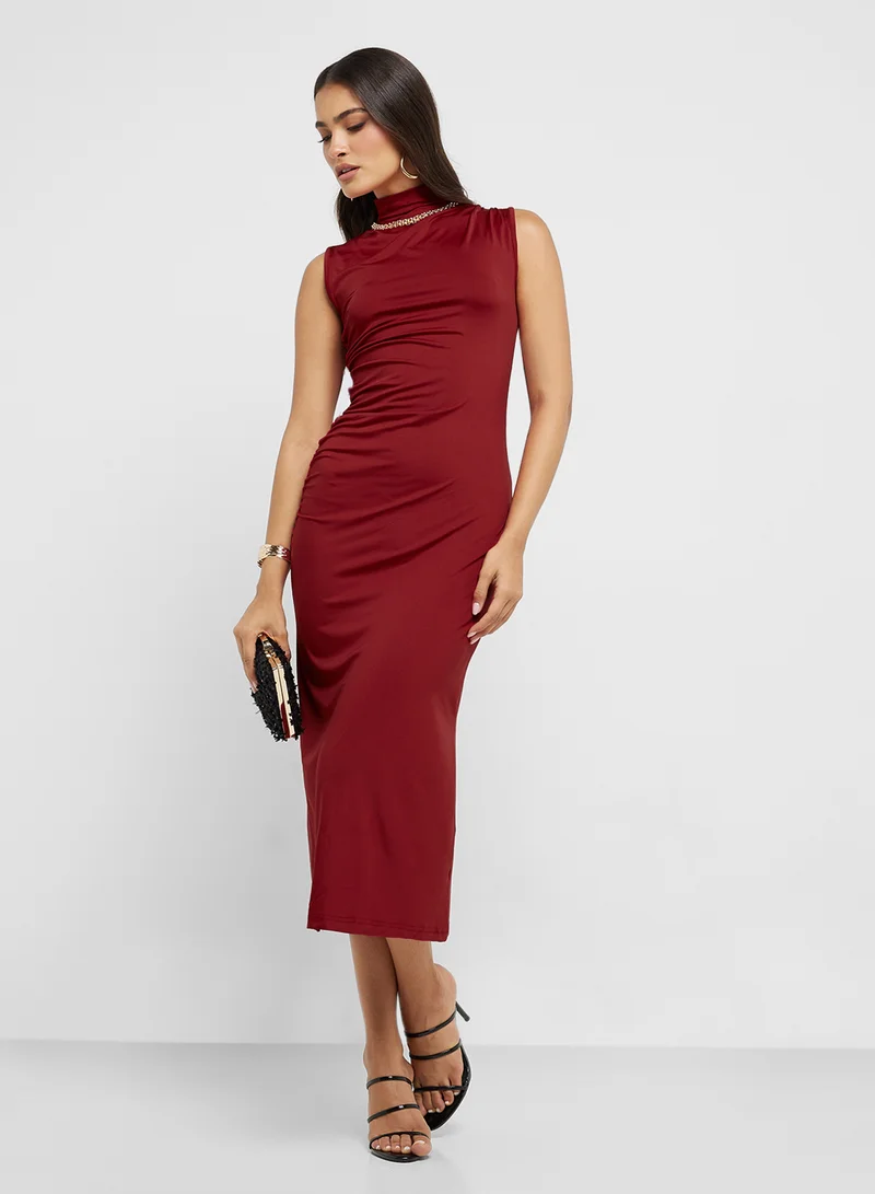 ELLA Ruched Shift Dress