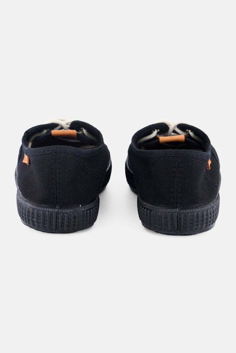 Victoria Women Limited Edition Canvas Lace Up Shoes, Black  - Image 2