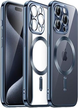 JETech Galvanised Case for iPhone 15 Pro Max 6.7 Inch, Camera Protection Full, Compatible with MagSafe Wireless Charging, Shockproof, Soft TPU Protective Case (Blue) - pzsku/Z31CEE80A1C93347923EBZ/45/_/1713736230/895f7904-f0f9-4cec-a554-04ea127dab4c