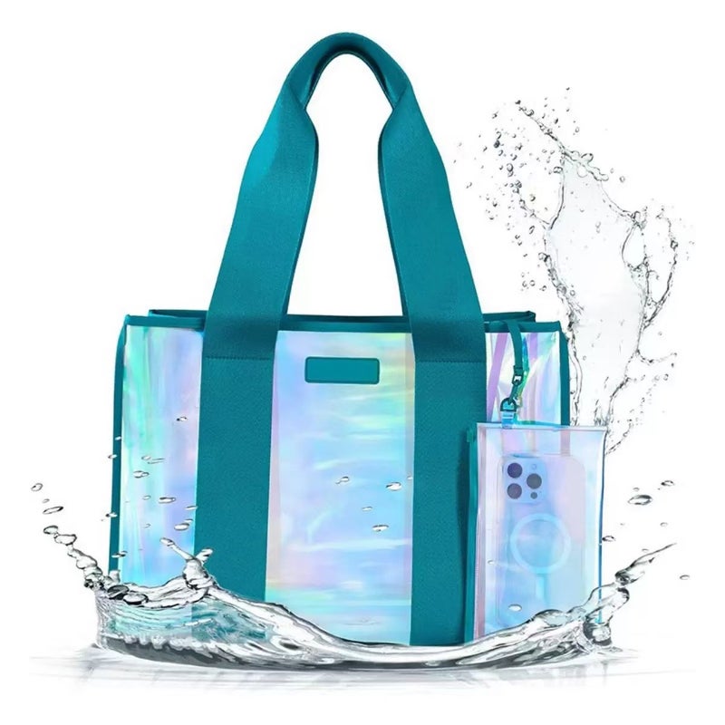 Three Wishes Women's PVC Laser Bucket Bag, Large Capacity, Portable Shoulder Handbag - Image 3