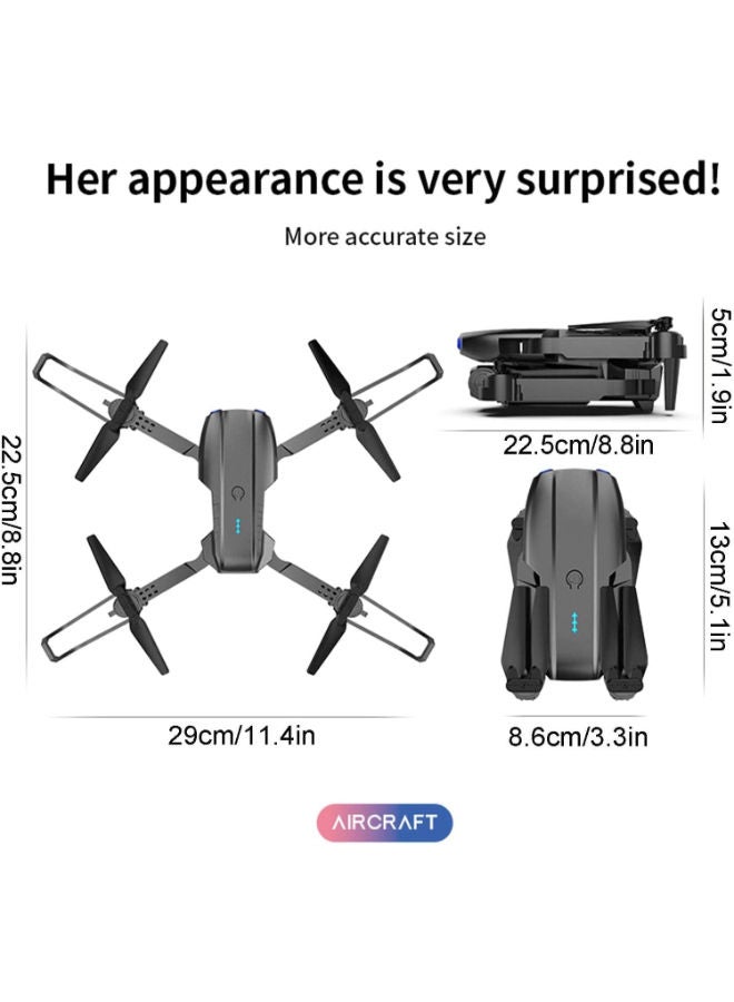 Generic E99 K3 PRO Drone 4K High Definition Camera Avoidance Profesional Flight Foldable Height Keeps Mini Drone Helicopter Toy- BLACK  - Image 3