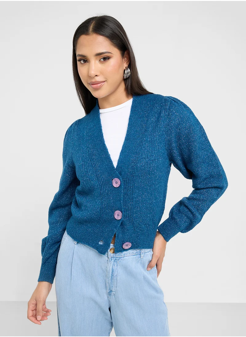 ترينديول Knitted Crop Cardigan