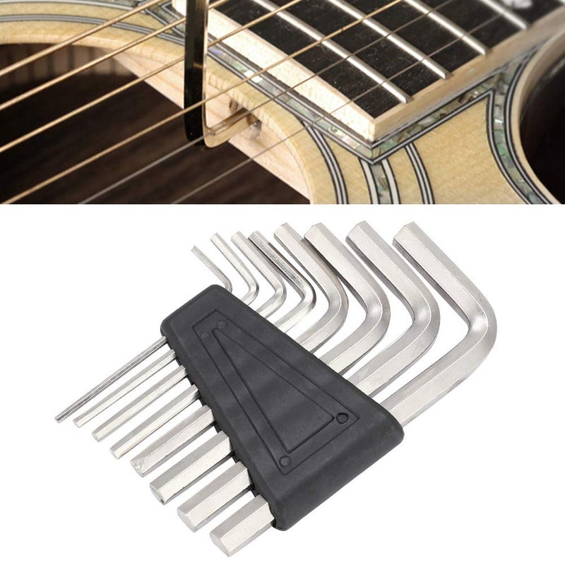8 PCS Guitar Allen Key Wrench Set Durable Metal for Bridge Locking Screws and Neck Adjustment - Image 5