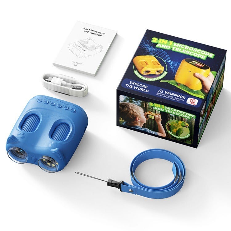 Gao Suo 1000x Children's Microscope, Educational Learning Magnifier, Portable Handheld Microscope for Outdoor and Home Use - Image 1