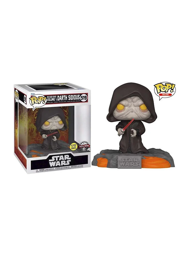 Funko Pop DeluxeStar Wars Sith- Darth Sidious (GW)(Exc), Collectible Action Vinyl Figure - 63293