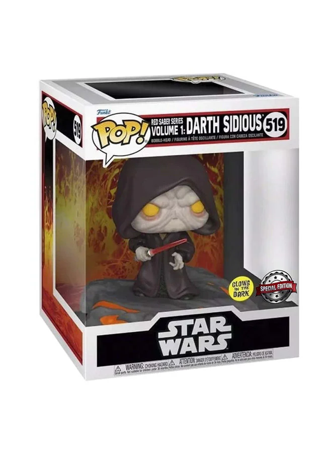 Funko Pop DeluxeStar Wars Sith- Darth Sidious (GW)(Exc), Collectible Action Vinyl Figure - 63293
