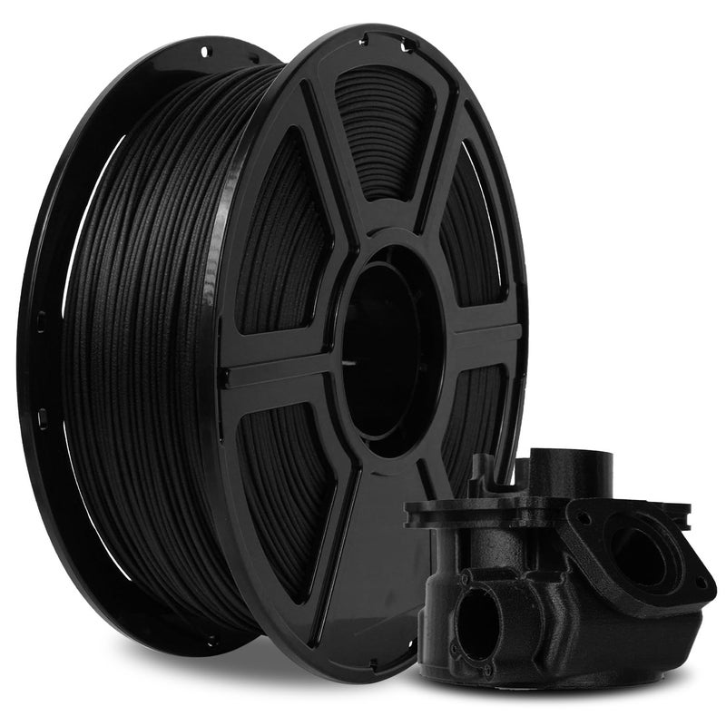FLASHFORGE Carbon Fiber PETG Filament 175mm Carbon Fiber PETG 3D Printer Filament 1KG Spool Dimensional Accuracy 002mm Lightweight HeatResistant Moisture Free Black - Image 2