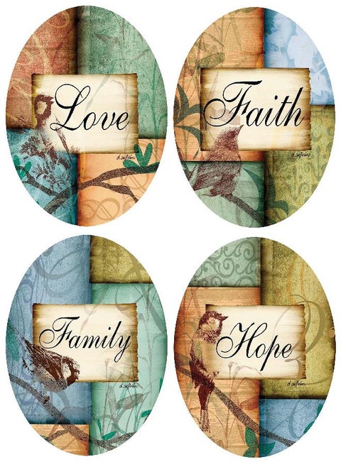 Thirstystone Ceramic Drink Coasters, Non-Slip Cork Backing, Drink Absorbent & Protects Table - Bird Expressions (Set of 4),VDE12