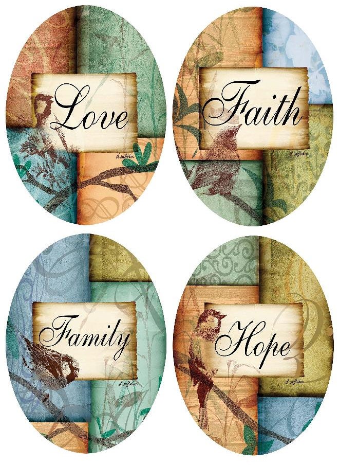 Thirstystone Ceramic Drink Coasters, Non-Slip Cork Backing, Drink Absorbent & Protects Table - Bird Expressions (Set of 4),VDE12