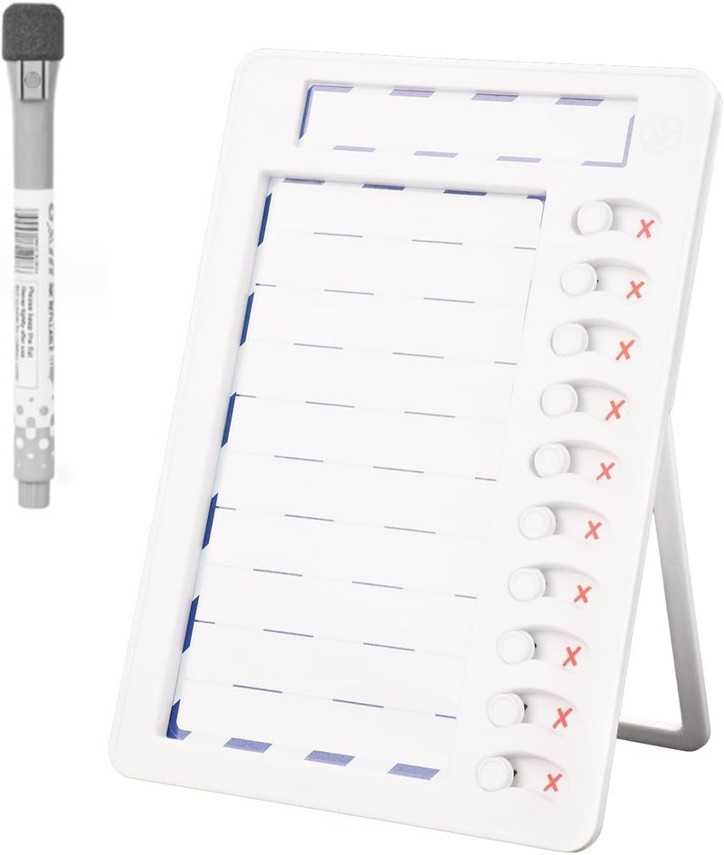 KASTWAVE Magnetic Dry Erase Chore Chart For Kids Multiple Kids, Reusable To Do List Board, Habit Tracker, Checklist Board, Rv Daily Routine Schedule Board Planner For Refrigerator, Wall, Desk (White) - Image 1