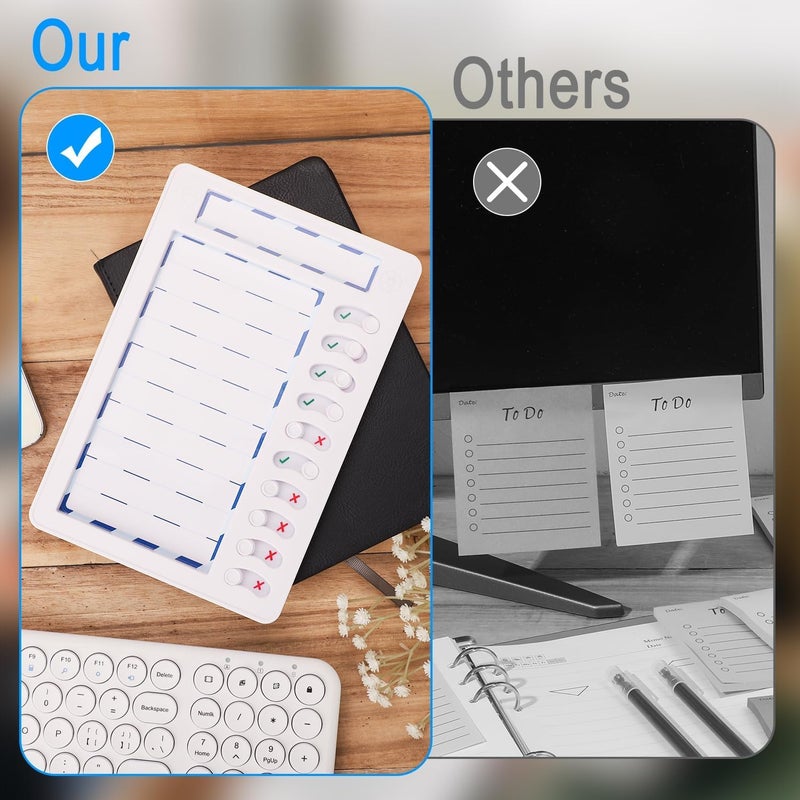 KASTWAVE Magnetic Dry Erase Chore Chart For Kids Multiple Kids, Reusable To Do List Board, Habit Tracker, Checklist Board, Rv Daily Routine Schedule Board Planner For Refrigerator, Wall, Desk (White) - Image 4