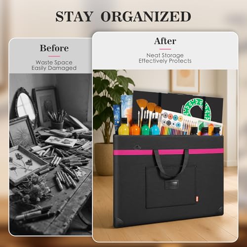 Nariolar Large Art Portfolio Bag, 38 x 29.5 Inches Multi-Functional Storage Bag for Puzzle Storage Folder, Puzzle Board, Artworks, Sketching, Posters, and Drawing Boards - Image 5