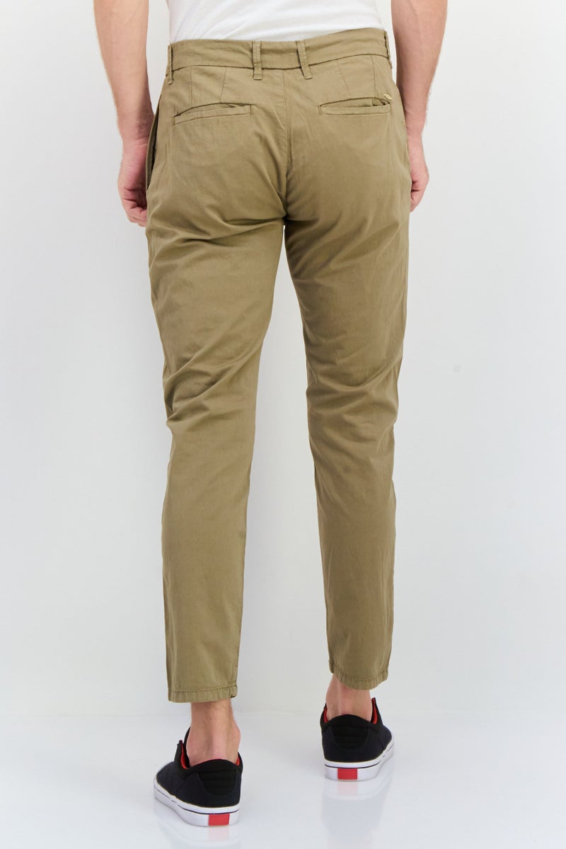 Sorbino Men Regular Fit Plain Chino Pants, Khaki - Image 3