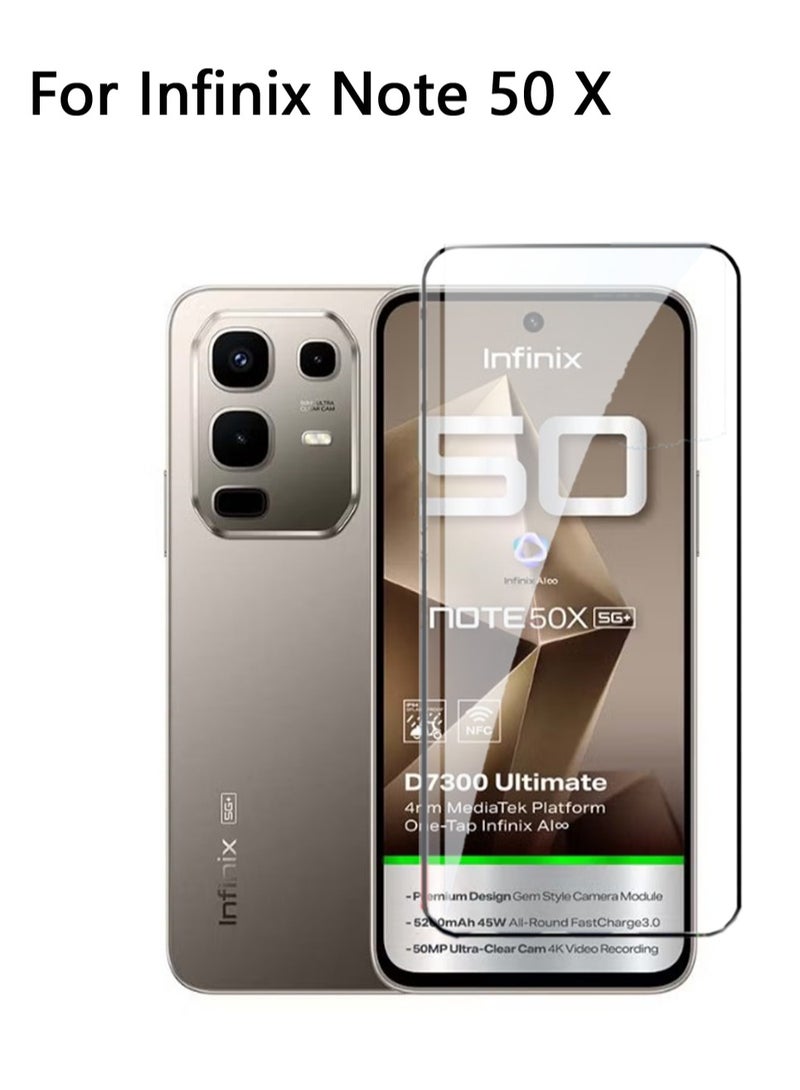 1 Pack for Infinix Note 50 X Screen Protector，High definition transparent anti-scratch, no bubbles, easy to install  - Image 1