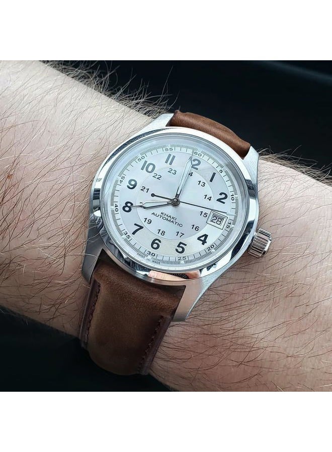 Ritche Quick Release Leather Watch Bands Genuine Watch Straps for Men Women- 18mm 20mm 21mm 22mm 23mm 24mm Top Grain Leather Watch Strap, Valentine's day gifts for him or her, Saddle Brown & Black, - Image 3