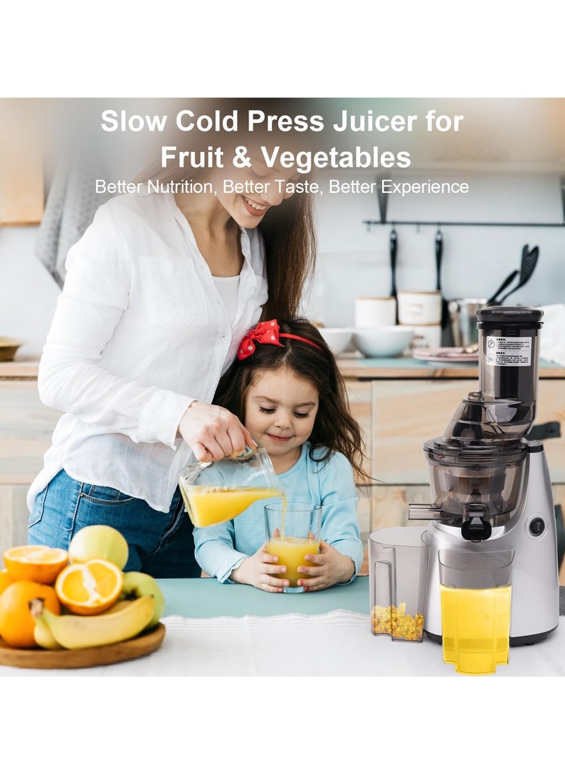 Generic - Juicer, Large Tank Slow Cold Press Juicer, Juice Separation Rate is High, Easy to Clean, No BPA - Image 1