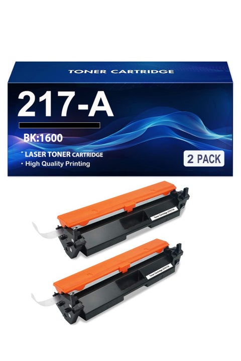 حبر CF217A 17A متوافق مع حبر HP 17A لحبر HP 17A لحبر HP Laserjet Pro MFP M130nw لحبر HP M130fw لحبر Laserjet Pro MFP M130fw حبر M102w M102a M130a M130fn (أسود، عبوتان)