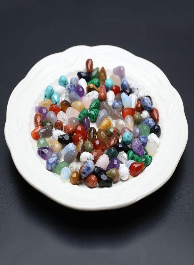 LE SKY 40 Pcs Healing Loose Beads Faceted Water Drop Shape Natural Necklace Stone Pendants Crystal for Jewelry Making DIY Craft - Image 4