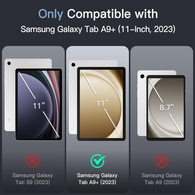 Jetech Clear Case For Samsung Galaxy Tab A9 Plus / A9+ 11-Inch, Anti-Yellowing Transparent Shockproof Slim Tablet Cover With Hard Pc Back And Soft Tpu Bumper (Clear) - Image 2