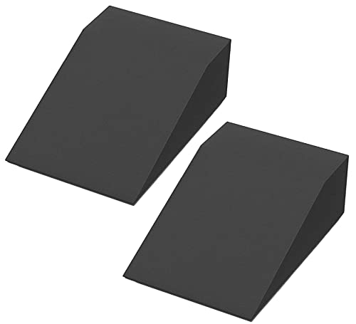 Volcano Cork Yoga Block عبوة 2 من كتل الزاوية، منحدر احترافي غير قابل للانزلاق لرفع الكعب، منصة رفع الساق، مطاط الساق، توازن، دعم معصم اليوغا، بيلاتس، قرفصاء، كتلة الرفع - Image 1