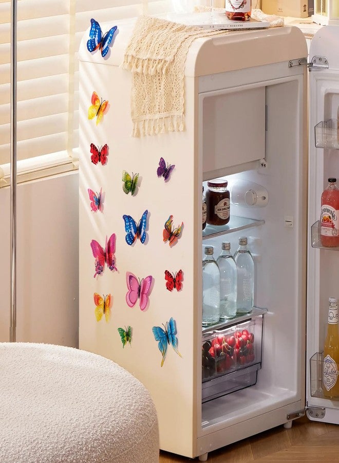 SAOROPEB 3D Butterfly Wall Decor, 24 Pcs Double Layer Butterfly Decorations for Party Decorations Locker Decor Refrigerator Decal, Reusable (Colorful) - Image 4